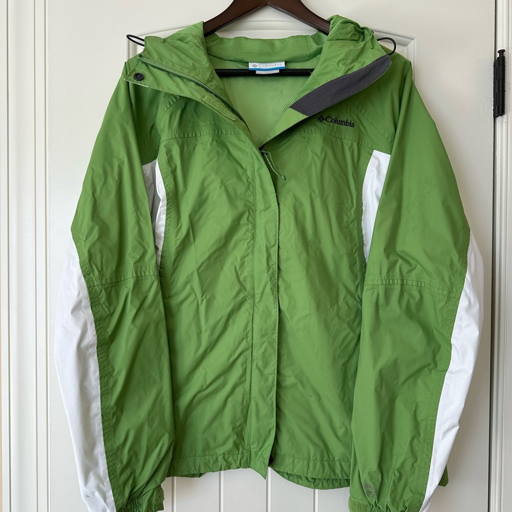 Columbia Women's XL Green Rain Jacket